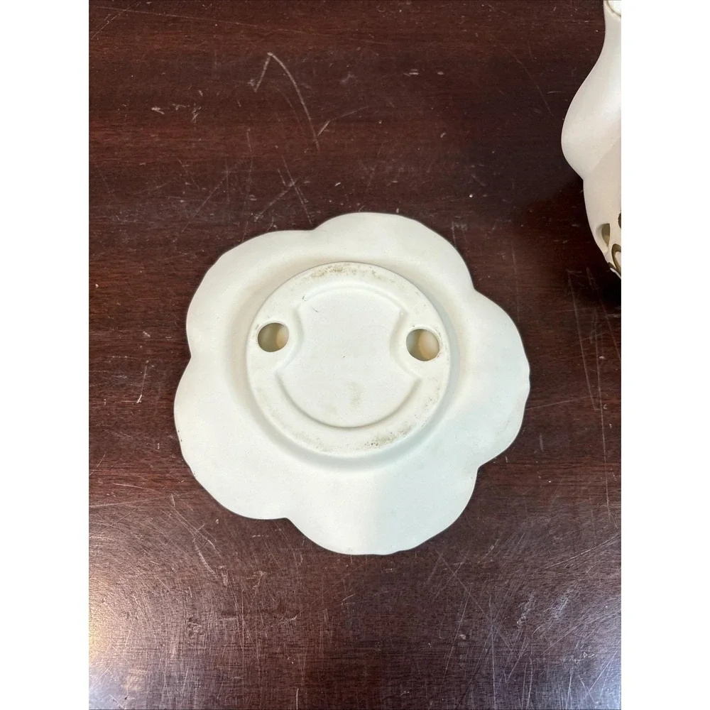 Partylite~Teapot~Tealight Candle Holder TEA TIME Luminary P7301 Porcelain Bisque